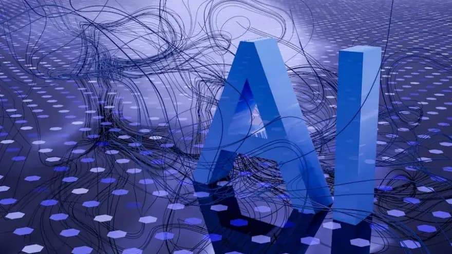 3D-Schriftzug „AI“ für künstliche Intelligenz – KI-Chatbot für Unternehmen